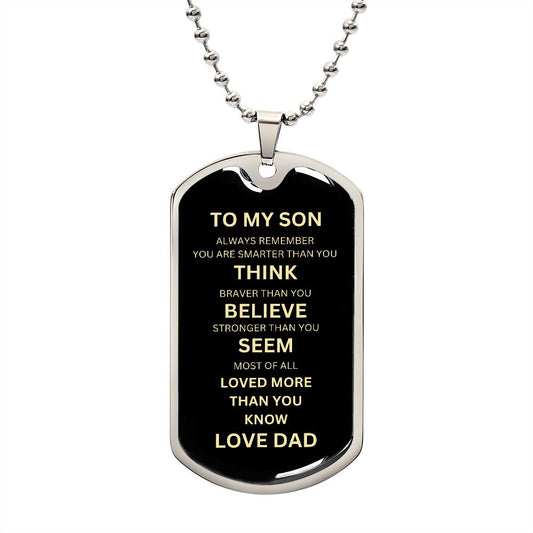 Dog Tag To My Son from Mom