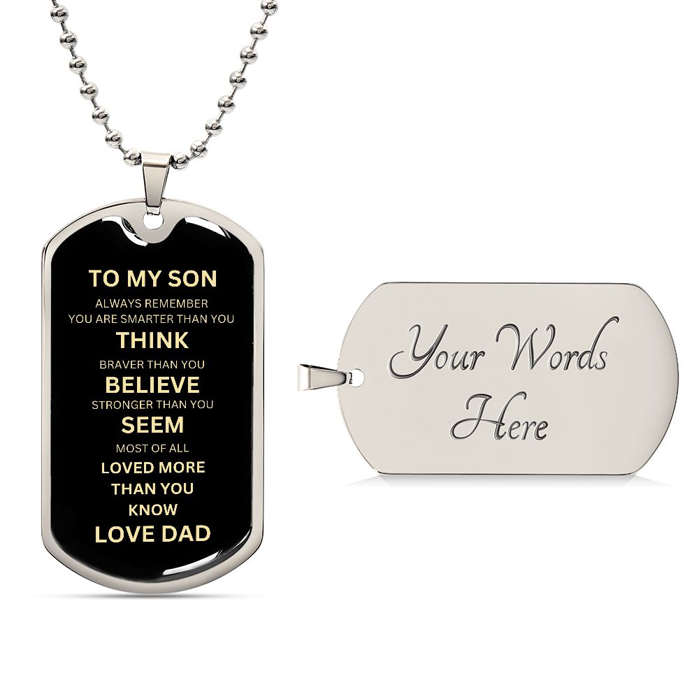Dog Tag To My Son from Mom