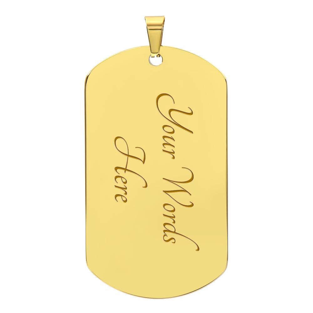Dog Tag Necklace to my Son from Mom