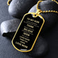 Dog Tag Necklace to my Son from Mom
