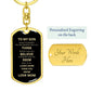 Dog Tag Swivel Key Chain to my son love mom