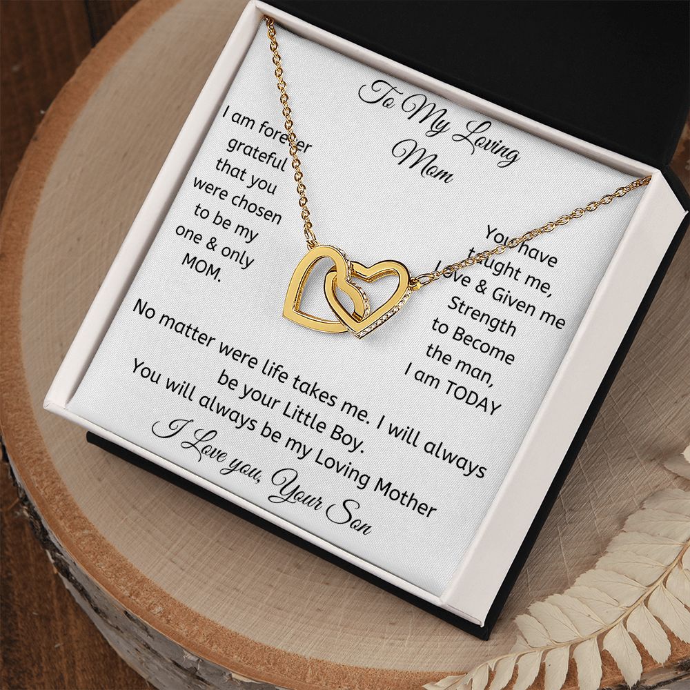 Interlocking Hearts Necklace for My loving Mom
