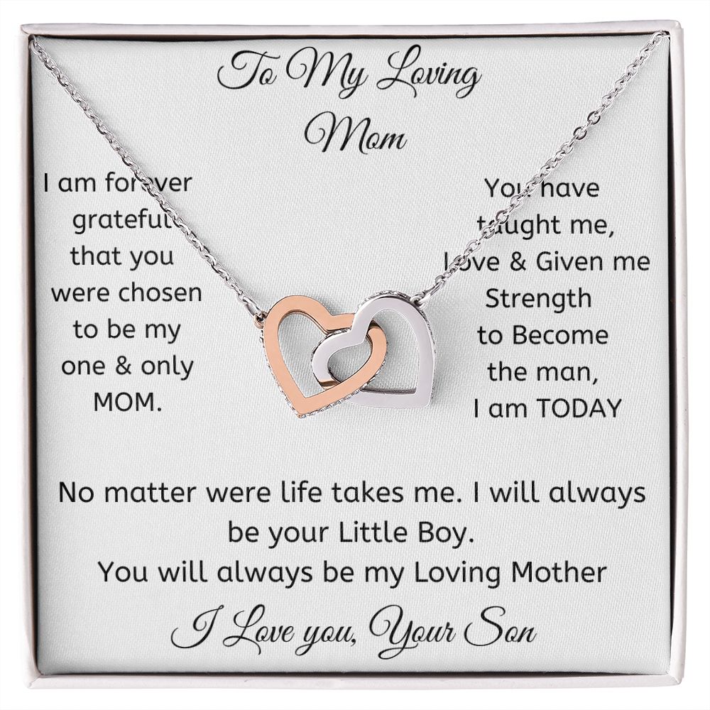 Interlocking Hearts Necklace for My loving Mom