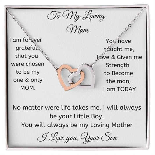 Interlocking Hearts Necklace for My loving Mom