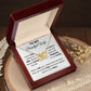 To My Beautiful Wife interlocking heart necklace