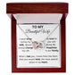 To My Beautiful Wife interlocking heart necklace