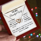 To My Beautiful Wife interlocking heart necklace