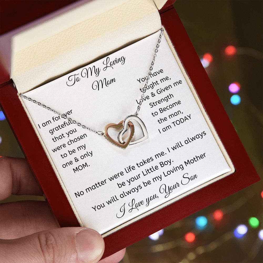Interlocking Hearts Necklace for My loving Mom