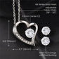 To My Soulmate Forever Love Necklace * with CZ clear earrings